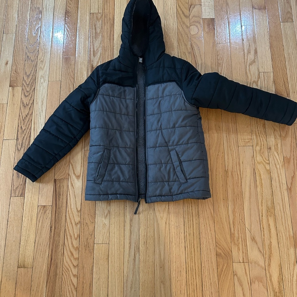 BOY’S Black and Gray Hooded Jacket
